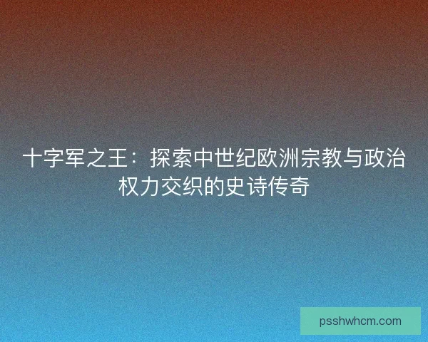 十字军之王：探索中世纪欧洲宗教与政治权力交织的史诗传奇